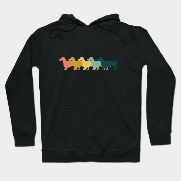 Dachshund - Dachshund Retro Hoodie by Kudostees